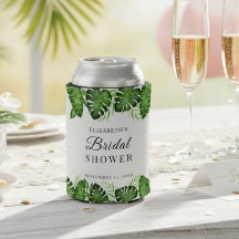 熱帯ブライダルシャワー水彩緑