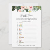 熱帯ブライダルシャワー絵文字カード 招待状 (正面)