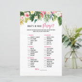 熱帯ブライダルシャワー財布ゲームカード (スタンド正面)