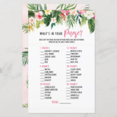 熱帯ブライダルシャワー財布ゲームカード (正面/裏面)