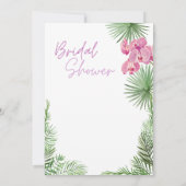 熱帯ブライダルシャワー 招待状 (裏面)