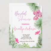 熱帯ブライダルシャワー 招待状 (正面/裏面)