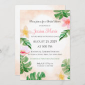 熱帯ブライダルシャワー 招待状 (正面/裏面)