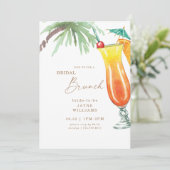 熱帯ブライダルブランチカラフル 招待状 (スタンド正面)