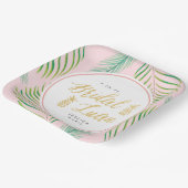 熱帯ブライダルルアウ(ハワイ式宴会)紙プレート |ブライダルシャワー ペーパープレート (傾斜あり)