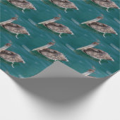 熱帯ブラウンペリカン ラッピングペーパー (角)