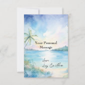 熱帯ブリス結婚ズサンキューカード サンキューカード (裏面)