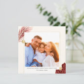 熱帯ブルゴーニュと金ゴールドの緑の写真 シーズンカード (スタンド正面)