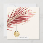 熱帯ブルゴーニュと金ゴールドの緑の写真 シーズンカード (裏面)