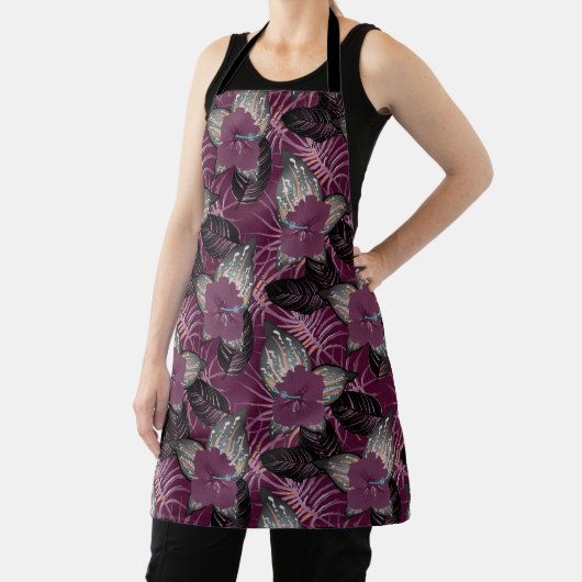 熱帯ブルゴーニュハイビスカスフローラ エプロン (インサイチュ)