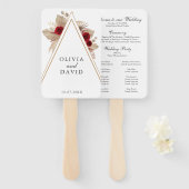 熱帯ブルゴーニュバラ庭園の結婚式計画 ハンドファン (正面&裏面)