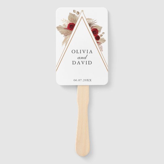 熱帯ブルゴーニュバラ庭園の結婚式計画 ハンドファン (正面)