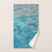 熱帯ブルーとサンゴの水 バスタオルセット (ハンドタオル)