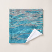 熱帯ブルーとサンゴの水 バスタオルセット (ウォッシュタオル)