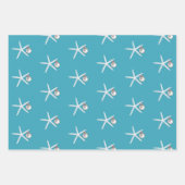 熱帯ブルークリスマススターフィッシュオーナメント ラッピングペーパーシート (正面2)