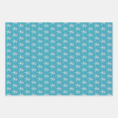 熱帯ブルークリスマススターフィッシュオーナメント ラッピングペーパーシート (正面)