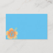 熱帯ブルーグリーンハイビスカスフラワー 名刺 (裏面)