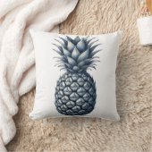 熱帯ブルーパイナップル植物学 クッション (ブランケット)
