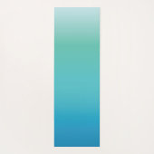 熱帯ブルーパームの木と名前をカスタムする ヨガマット (裏面)