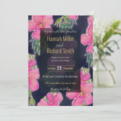 熱帯ブルーピンクのハイビスカスフラワー絵画ズ (スタンド正面)