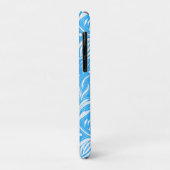 熱帯ブルーフローラルパターンダイヤモンドモノグラム Case-Mate iPhoneケース (裏面/左)