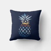 熱帯ブルー海波パイナップル クッション (裏面)