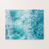 熱帯ブルー海波 ジグソーパズル (横)