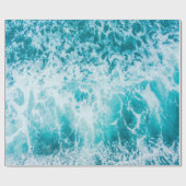 熱帯ブルー海波 ラッピングペーパー (フラット)