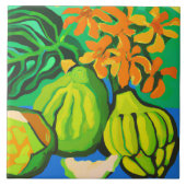 熱帯ブレッドフルーツアートタイル タイル (正面)