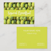 熱帯ブレッドフルーツパターン 名刺 (正面/裏面)