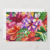 熱帯ブーケ&モダンタイポグラフィ|結婚’s 招待状 (裏面)