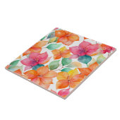 熱帯ブーゲンビリア模様シームレス タイル (側面)