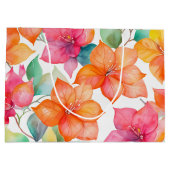 熱帯ブーゲンビリア模様 ラージペーパーバッグ (裏面)