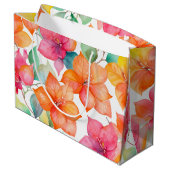 熱帯ブーゲンビリア模様 ラージペーパーバッグ (裏面アングル)