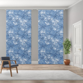 熱帯プリントのカーテン