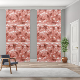 熱帯プリントのカーテン