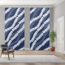 熱帯プリントのカーテン