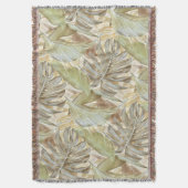 熱帯プリントシェルパ毛布 スローブランケット (正面縦)