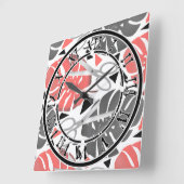 熱帯プリント葉モンテラはさみジャングルexo スクエア壁時計 (傾斜)