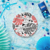 熱帯プリント葉モンテラはさみジャングルexo ペーパープレート (パーティー)