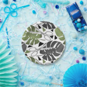 熱帯プリント葉モンテラはさみジャングルexo ペーパープレート (パーティー)