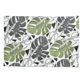 熱帯プリント葉モンテラはさみジャングルexo 枕カバー (裏面)