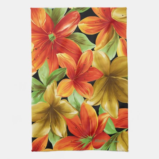 熱帯プリント キッチンタオル (縦)