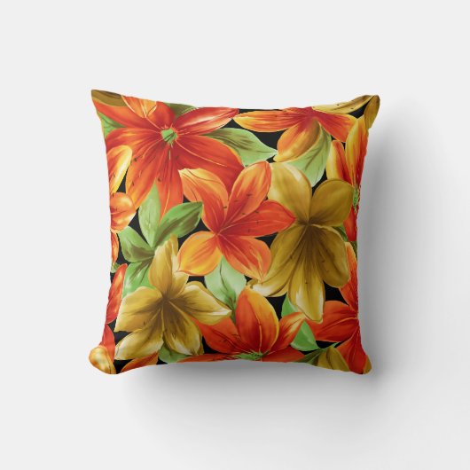 熱帯プリント クッション (正面)