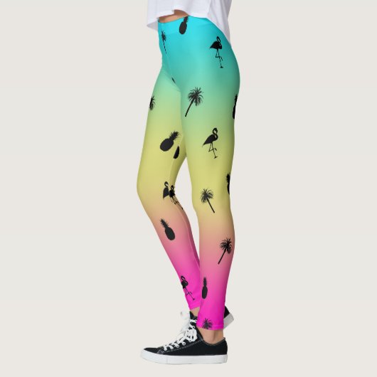 熱帯プリント レギンス (左)