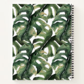 熱帯プリント（水色） ノートブック (裏面)