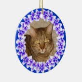 熱帯プルメリアのレイの写真のオーナメント セラミックオーナメント (右)