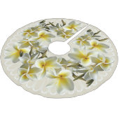 熱帯プルメリアシャンパンクリスマスツリースカート ブラッシュドポリエステルツリースカート (アングル)