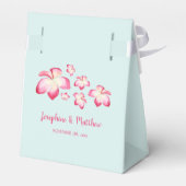 熱帯プルメリアピンクウォーター結婚カラー フェイバーボックス (裏面サイド)