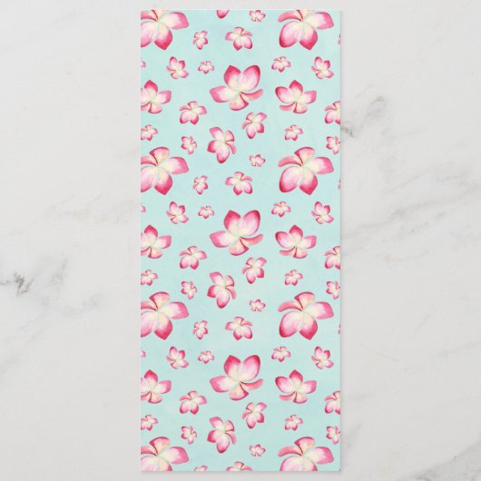 熱帯プルメリアフラワーウォーターのカラーメニュー メニュー (裏面)